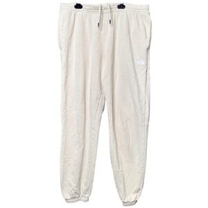 The North Face Women Jogger Sweatpants Cream L Relaxed Fit Drawstring Athleisure